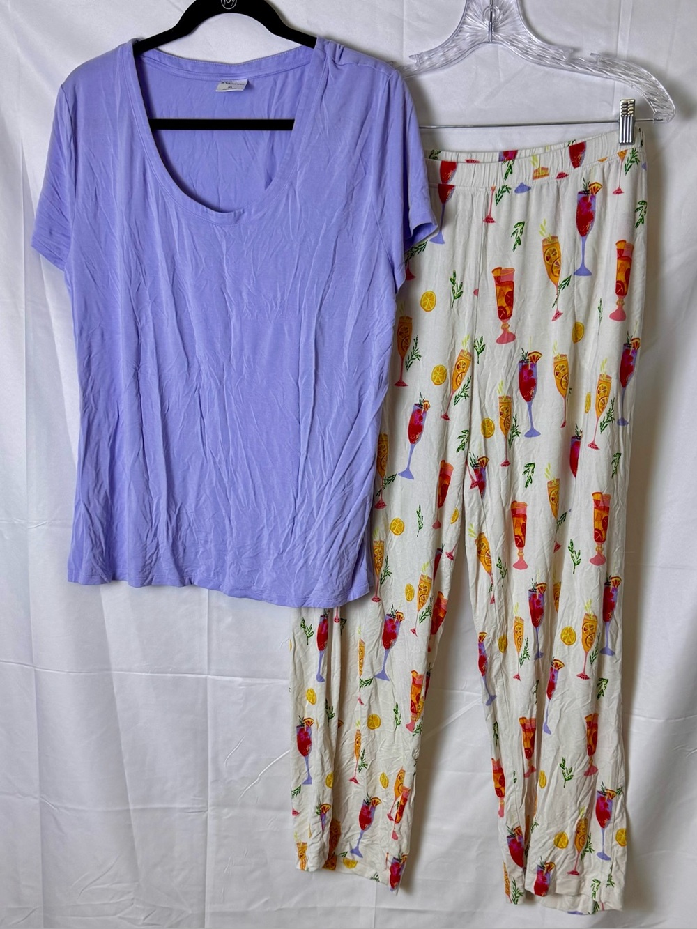 Soma Lilac Scoop Neck Tee & Cocktails Pajama Pant Set